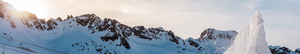 Skigebiet Österreich, Schnee  Skipiste Sonnenaufgang Österreich Vorarlberg