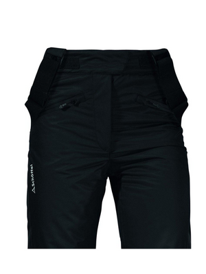 Girl's  Kid's Ski Pants Schöffel NELLI black , front zip, two covered side zip pockets, kid's ski clothes rental Austria