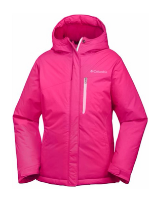  Mädchen Skijacke Columbia ALPINE FREE FALL in Pink , Skibekleidung Verleih Österreich